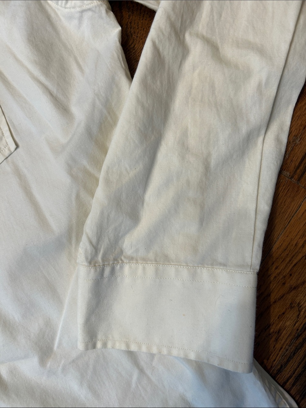 Tommy Hilfiger Men’s Off-White Long-Sleeve Button-Up Shirt - Picture 6 of 10